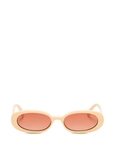 Le Specs Outta Love 椭圆形框太阳眼镜 In Neutral