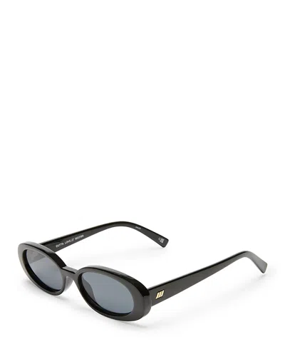 Le Specs Outta Love Oval Sunglasses, 51mm In Black
