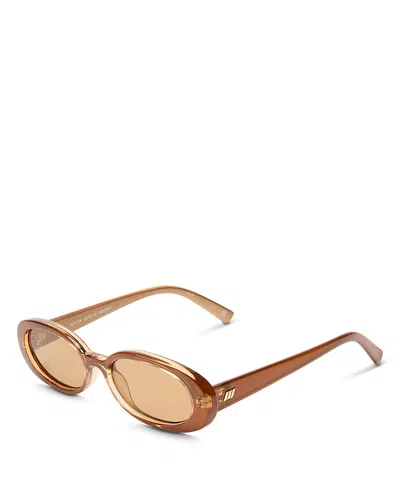 Le Specs Outta Love Oval Sunglasses, 51mm In Caramel