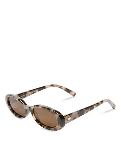 Le Specs Outta Love Oval Sunglasses, 51mm In Cookie Tortoise