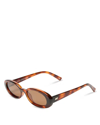 Le Specs Outta Love Oval Sunglasses, 51mm In Brown