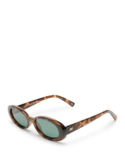 Le Specs Outta Love Oval-frame Polycarbonate Sunglasses In Tort