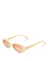 Le Specs Outta Love Oval Sunglasses, 51mm In White