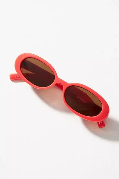 Le Specs Outta Love Oval Sunglasses In Red