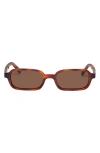 Le Specs Pilferer 53mm Rectangular Sunglasses In Brown