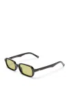 Le Specs Pilferer Rectangle Sunglasses, 53mm In Black/yellow