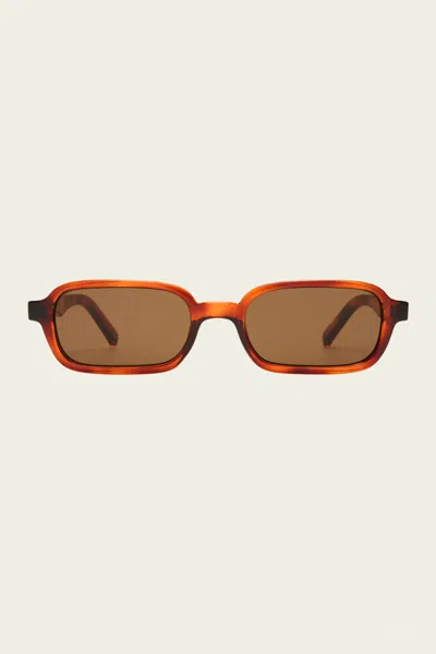 Le Specs Pilferer Rectangular Sunglasses In Toffee Tort