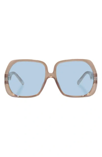 Le Specs Polydisco 59mm Square Sunglasses In Pearl Champagne