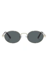 Le Specs Poseidon Deux 52mm Oval Sunglasses In Gold