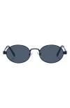 Le Specs Poseidon Deux 52mm Oval Sunglasses In Matte Black