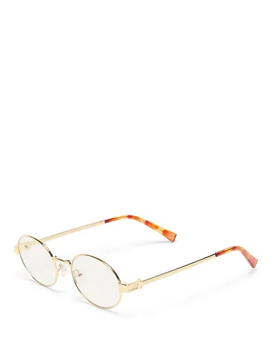 Le Specs Poseidon Deux Blue Light Glasses, 52mm In Gold