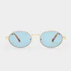 Le Specs Poseidon Deux In Gold Teal