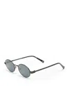 Le Specs Poseidon Deux Oval Sunglasses, 52mm In Matte Black