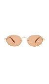 Le Specs Poseidon Deux Sunglasses In Gold