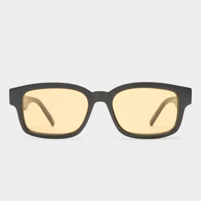 Le Specs Gender Inclusive Echelon 52mm Rectangle Sunglasses In Yellow