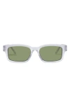 Le Specs Recarmito Rectangular Sunglasses In Crystal Clear