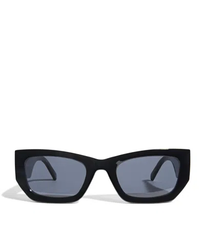 Le Specs Rectangular Beachcomber Sunglasses In Black