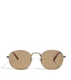 Le Specs Round Lost Legacy Sunglasses In Brown