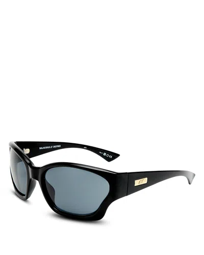 Le Specs Salacious Wraparound Sunglasses, 61mm In Black