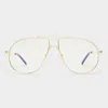 Le Specs Schmaltzy In Blue Light Gold