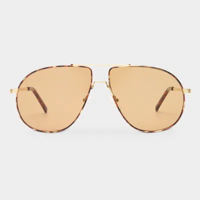Le Specs Schmaltzy In Bright Gold Tort