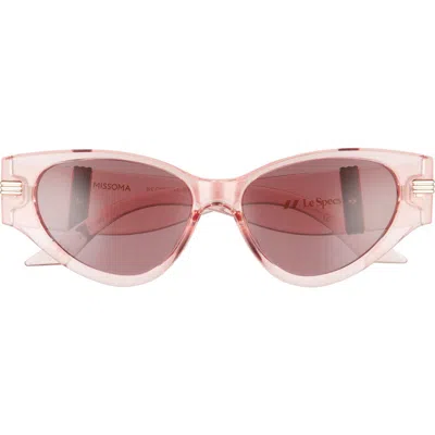 Le Specs Scorpius Ridge 55mm Cat Eye Sunglasses In Pink