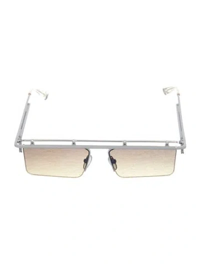 Pre-owned Le Specs Shield Gradient Sunglasses In Clear/white