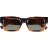 Le Specs Shmood 52mm Rectangular Sunglasses In Brown