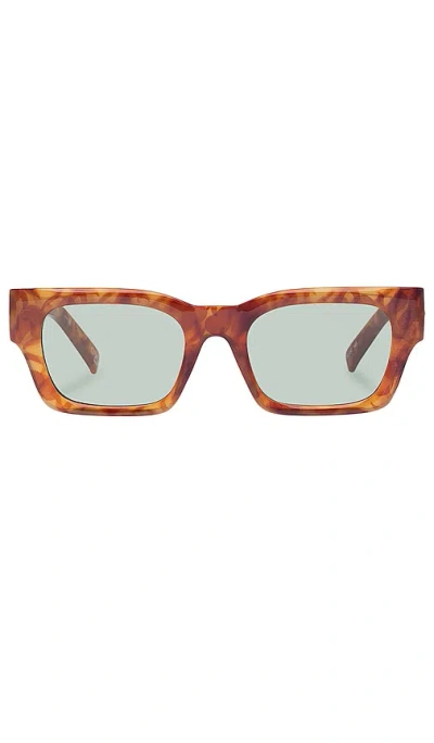 Le Specs Shmood 52mm Rectangular Sunglasses In Amber Haze