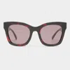 Le Specs Showstopper D-frame Sunglasses In Cherry Tort