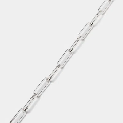Le Specs Silver Bold Link Neck Chain In Gray