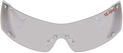 Le Specs Silver Ian Charms Edition I Am A Rich Man Sunglasses In Gray