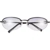 Le Specs Slinky 62mm Oval Sunglasses In Black