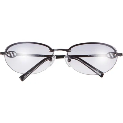 Le Specs Slinky 62mm Oval Sunglasses In Black