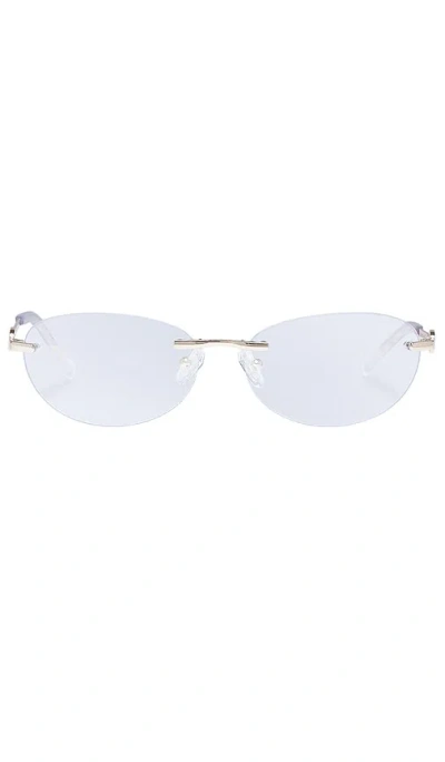 【関税込み】Le Specs ゴールド Slinky サングラス Slinky Gold Female Oval Sunglasses | Le Specs