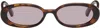 Le Specs Ssense Exclusive Brown 'outta Love' Sunglasses In Tokyo Tort / Tbc