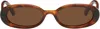 Le Specs Ssense Exclusive Tan 'outta Love' Sunglasses In Toffee Tort / Brown