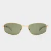 Le Specs Star Beam In Bright Gold Khaki Mono