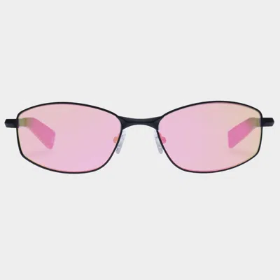 Le Specs Star Beam In Matte Black Pink Mirror