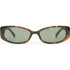 Le Specs Starlight Rectangular Sunglasses In Brown