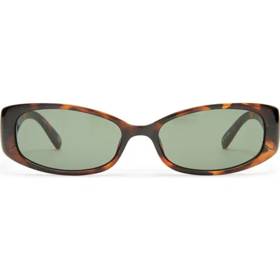 Le Specs Starlight Rectangular Sunglasses In Tort/khaki Mono