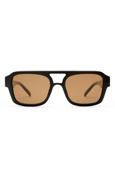 Le Specs Subzero 54mm Polarized Aviator Sunglasses In Black