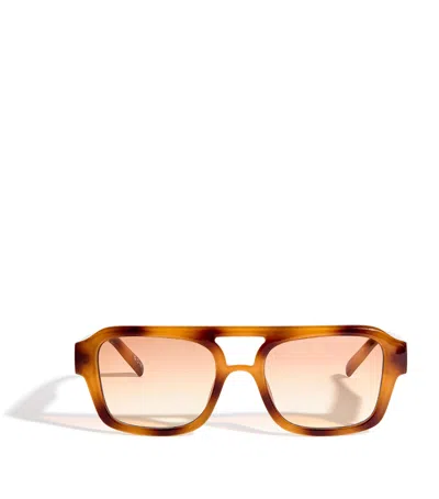 Le Specs Subzero Aviator Sunglasses In Brown