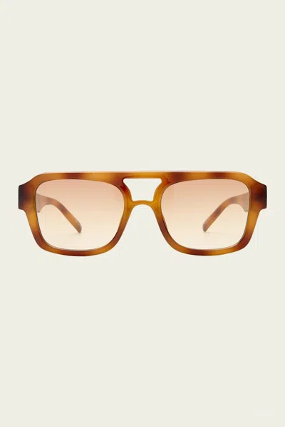 Le Specs Subzero+ Aviator Sunglasses In Vintage Tort