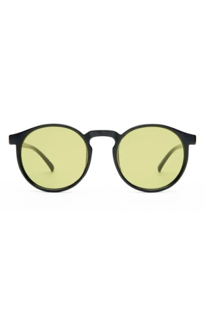 Le Specs Teen Spirit Deux 50mm Round Sunglasses In Black