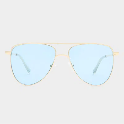 Le Specs The Duke 57mm Aviator Sunglasses In Gold