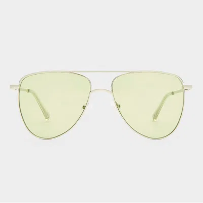 Le Specs The Duke 57mm Aviator Sunglasses In Silver