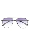 Le Specs The Duke 57mm Aviator Sunglasses In Black