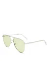 Le Specs The Duke 57mm Aviator Sunglasses In Green