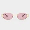 Le Specs The Forbidden In Bright Gold Smokey Brown Mono